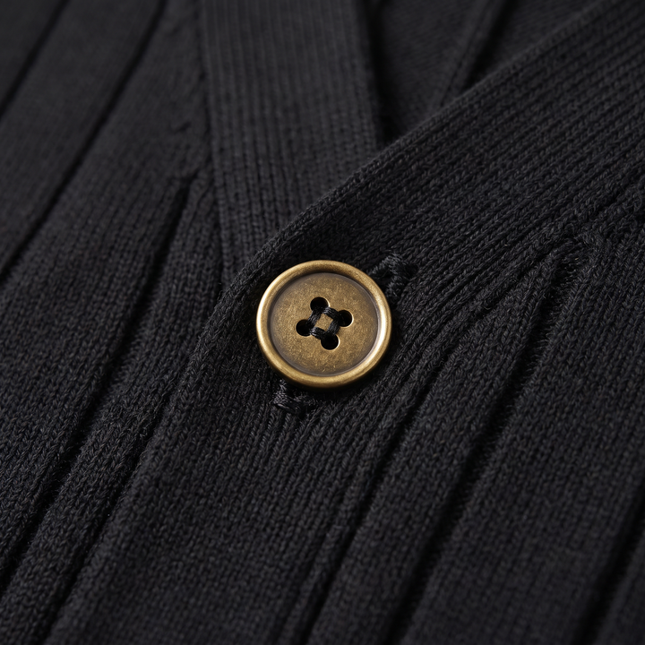 Kendrick | Relaxed Ribbed V-Neck Cardigan for Men