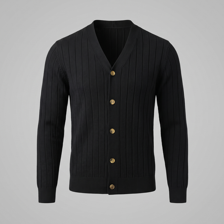 Kendrick | Relaxed Ribbed V-Neck Cardigan for Men