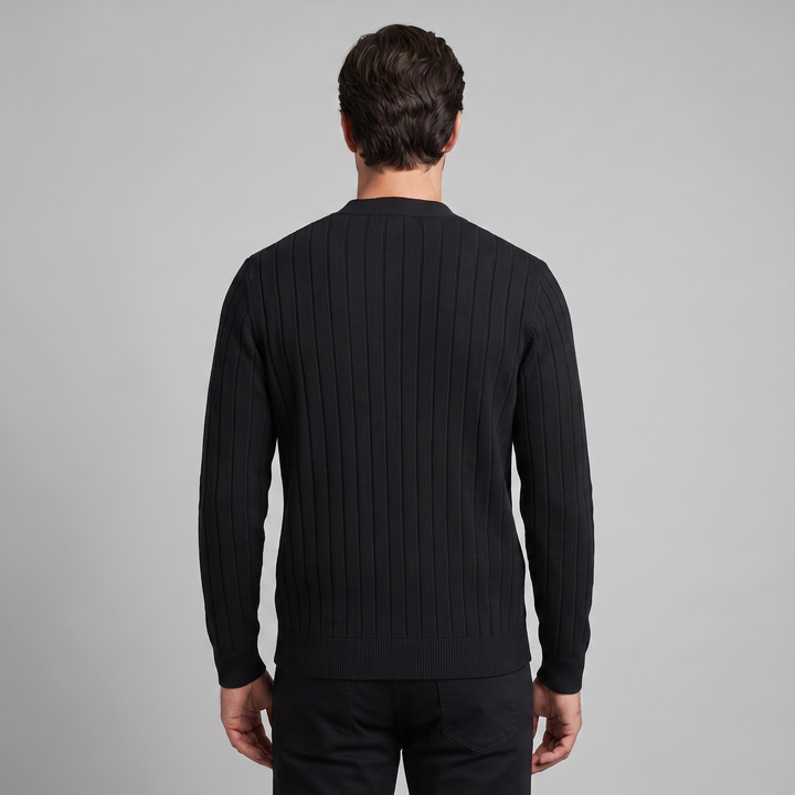 Kendrick | Relaxed Ribbed V-Neck Cardigan for Men