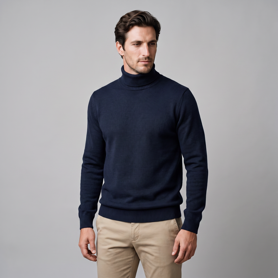 Barrington | Warm Ribbed Turtleneck Jumper for Men