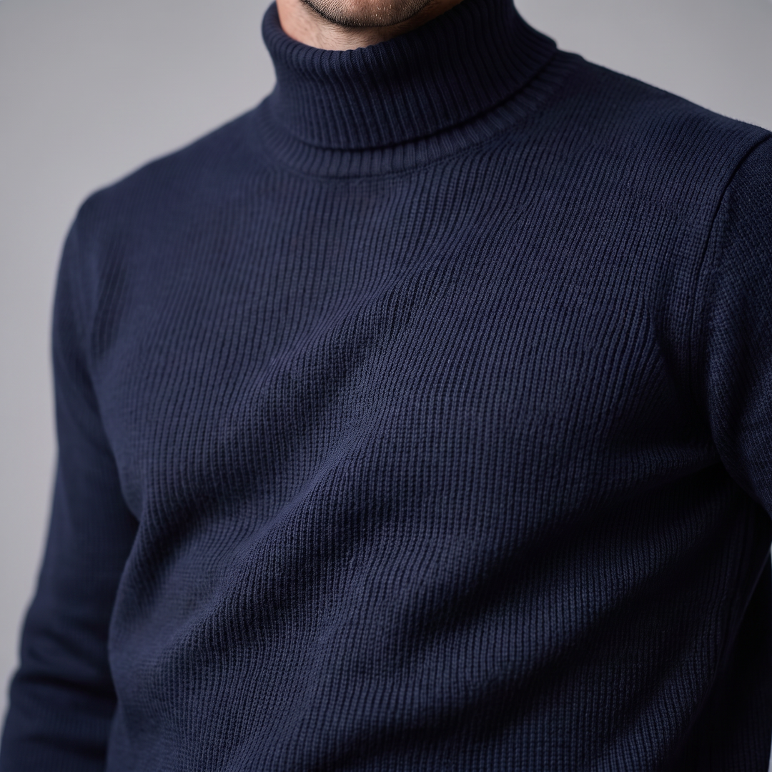 Barrington | Warm Ribbed Turtleneck Jumper for Men