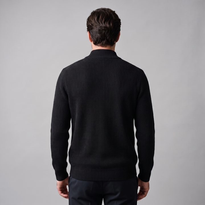 Jasper | Relaxed Ribbed Wool Full-Zip Cardigan