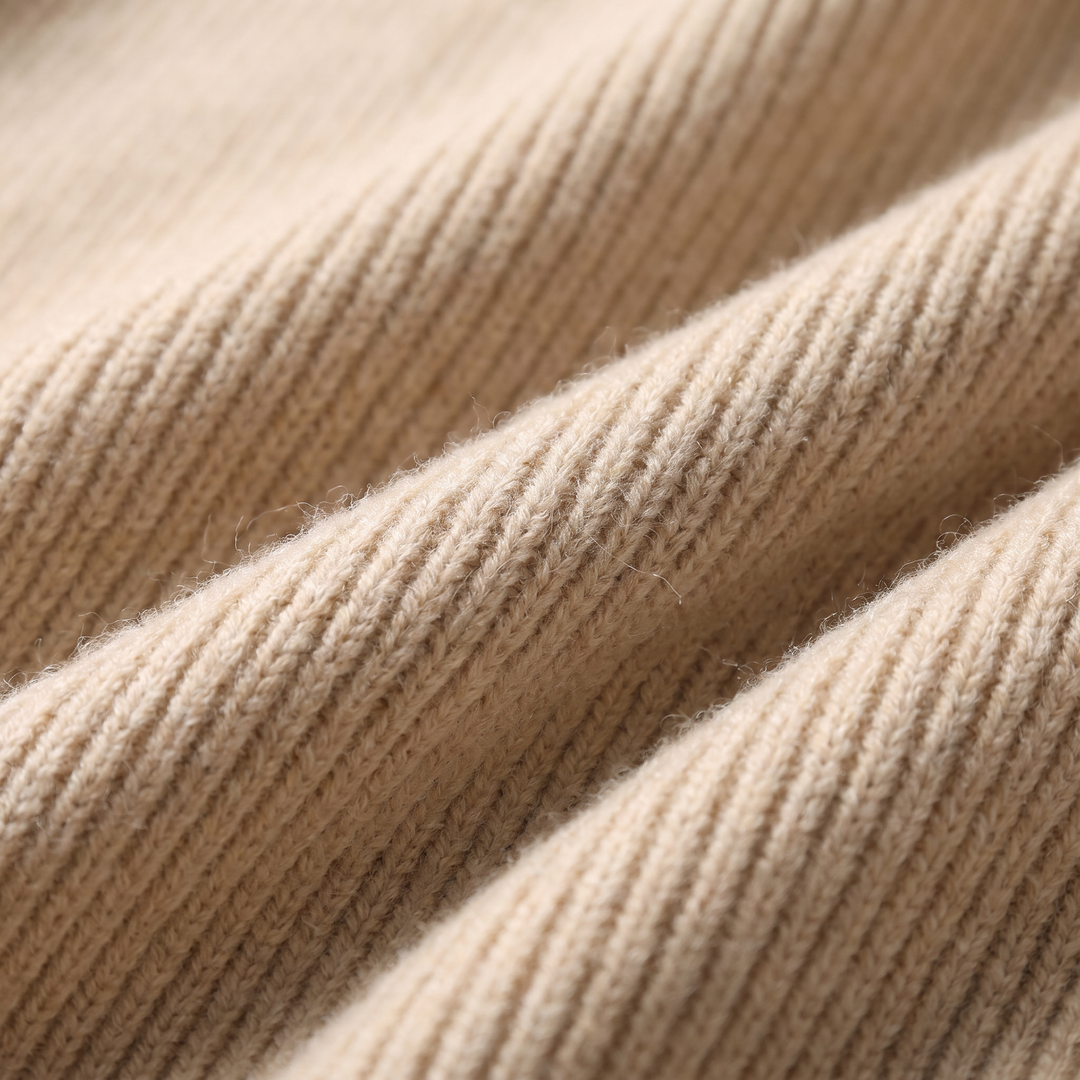 Jasper | Relaxed Ribbed Wool Full-Zip Cardigan