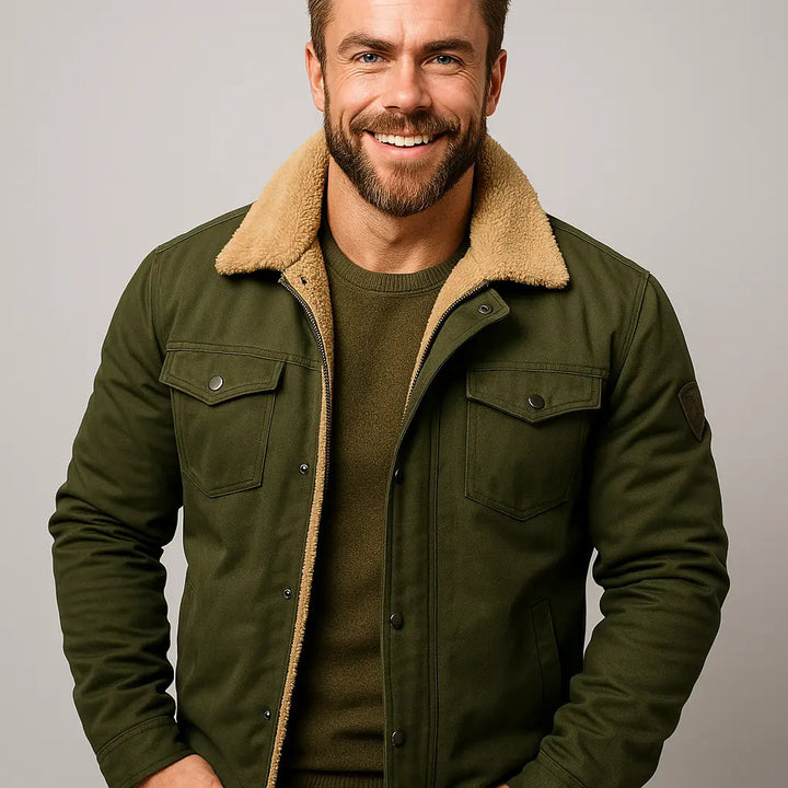 Declan | Warm Shearling Collar Jacket for Men's Outerwear