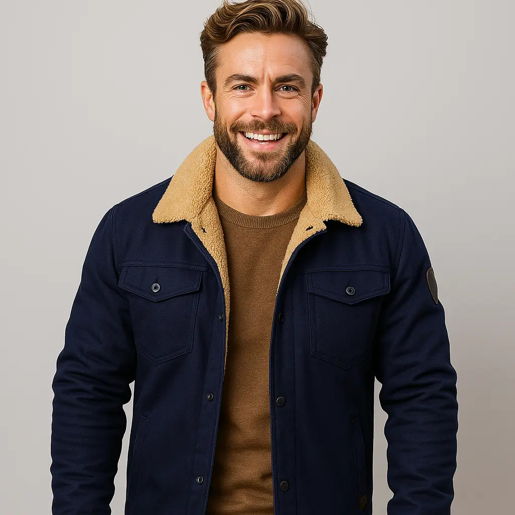 Declan | Warm Shearling Collar Jacket for Men's Outerwear