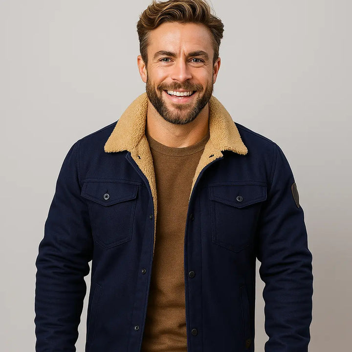 Declan | Warm Shearling Collar Jacket for Men's Outerwear