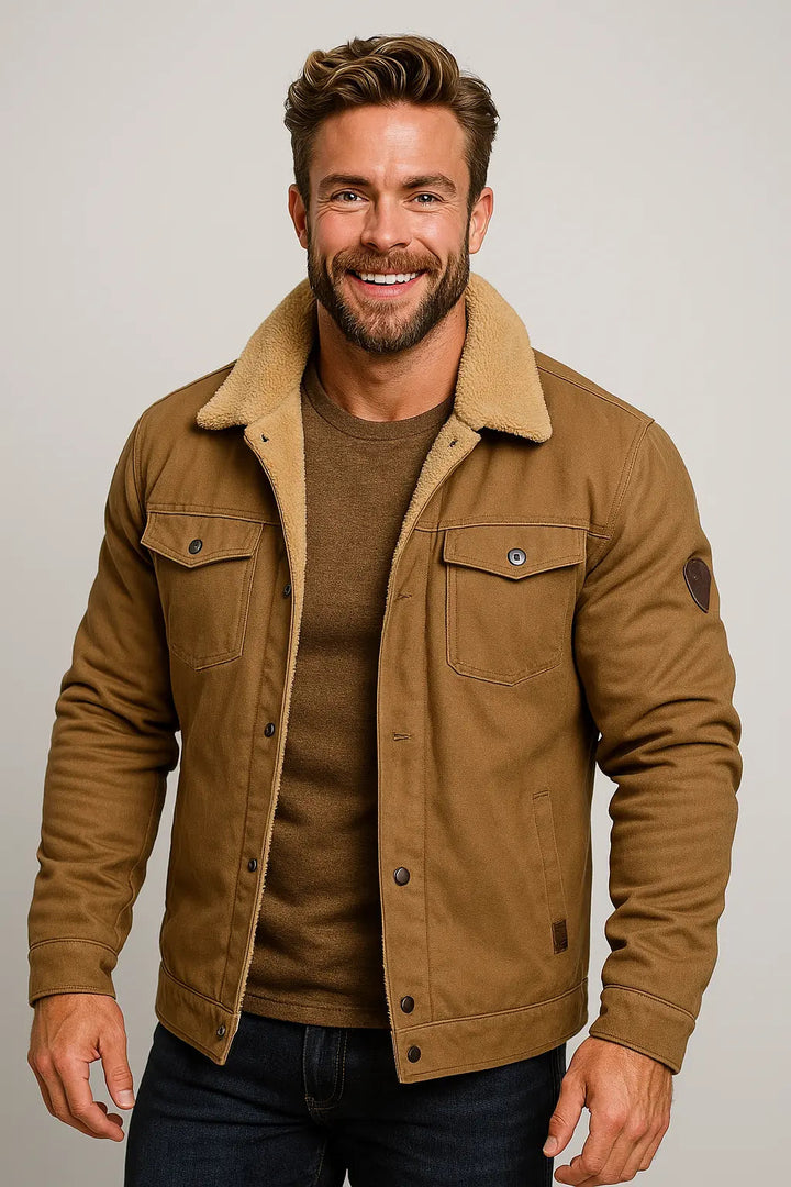 Declan | Warm Shearling Collar Jacket for Men's Outerwear