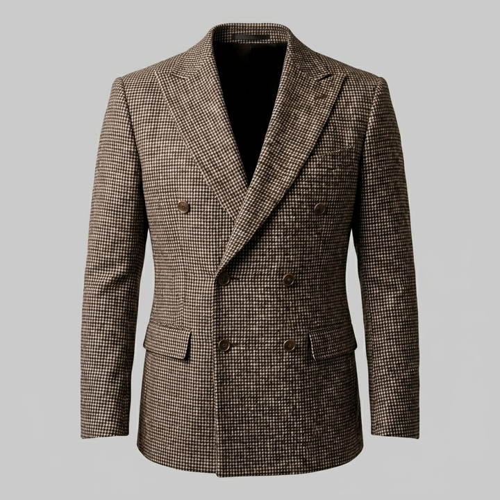 Oscar | Sharp Double-Breasted Check Blazer for Men's Tailoring
