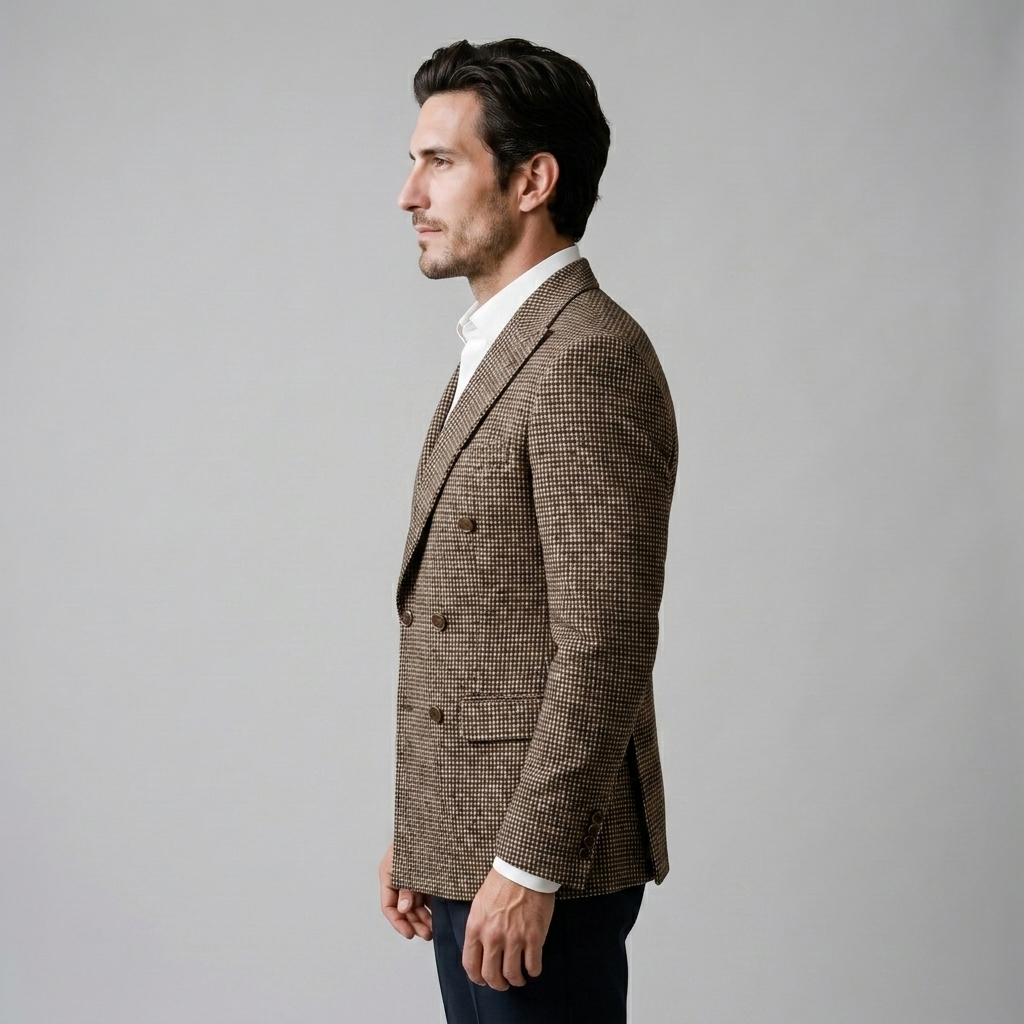 Oscar | Sharp Double-Breasted Check Blazer for Men's Tailoring