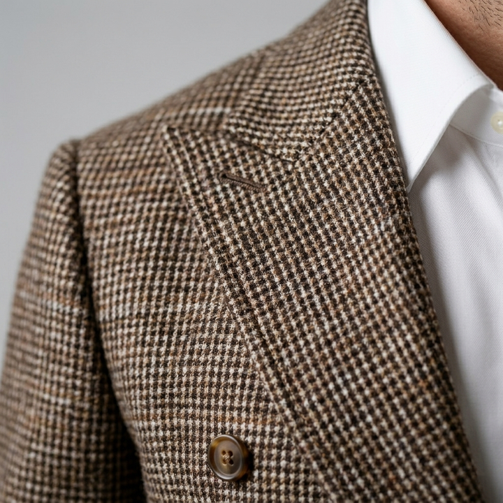 Oscar | Sharp Double-Breasted Check Blazer for Men's Tailoring