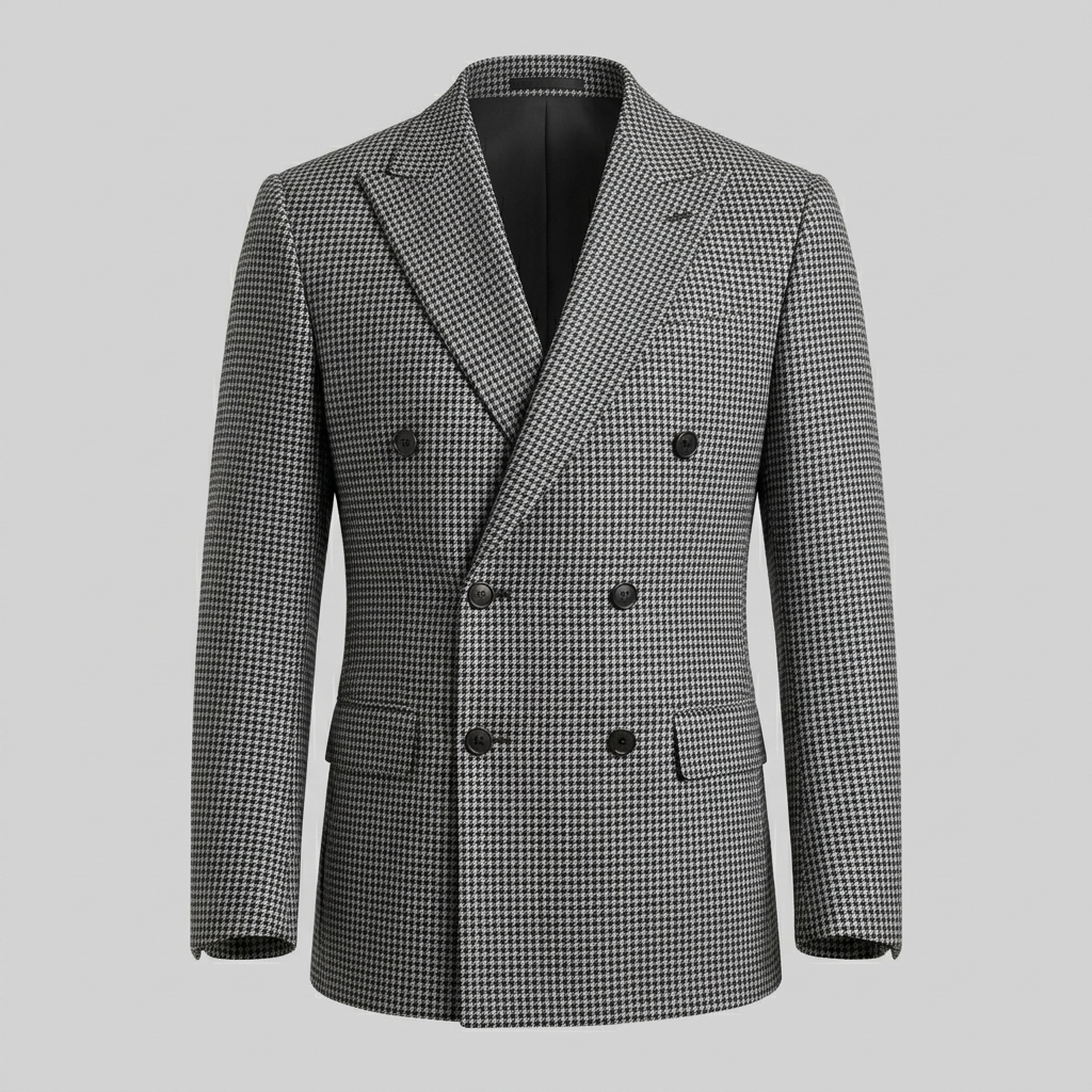 Oscar | Sharp Double-Breasted Check Blazer for Men's Tailoring