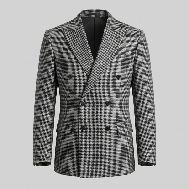 Oscar | Sharp Double-Breasted Check Blazer for Men's Tailoring