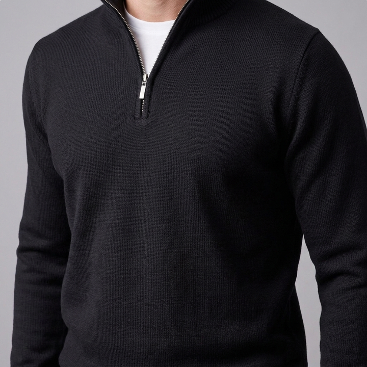 Kellan | Sharp Slim Fit Half-Zip Knit Sweater