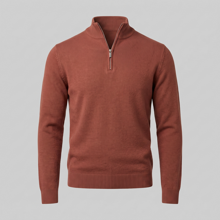 Kellan | Sharp Slim Fit Half-Zip Knit Sweater