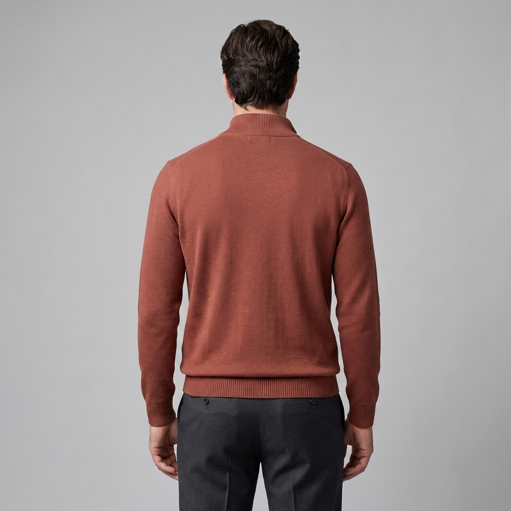Kellan | Sharp Slim Fit Half-Zip Knit Sweater