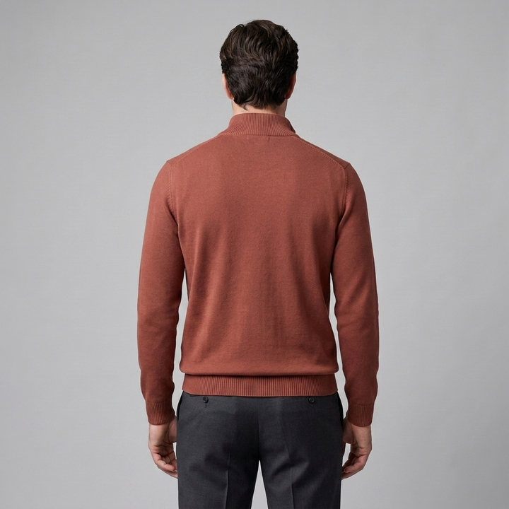 Kellan | Sharp Slim Fit Half-Zip Knit Sweater