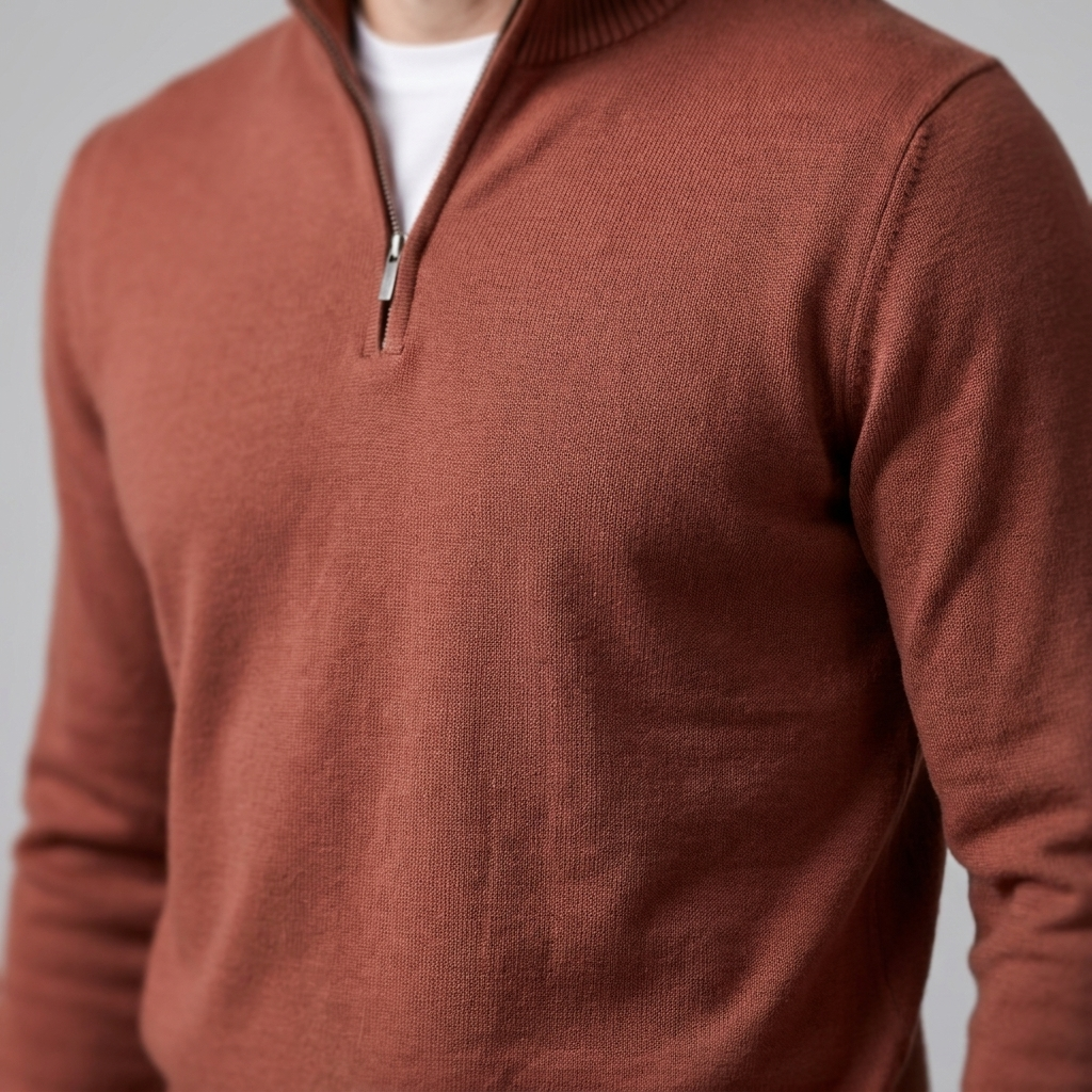Kellan | Sharp Slim Fit Half-Zip Knit Sweater
