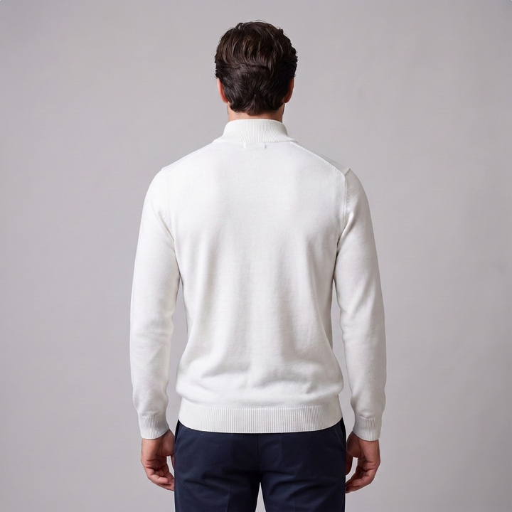Kellan | Sharp Slim Fit Half-Zip Knit Sweater