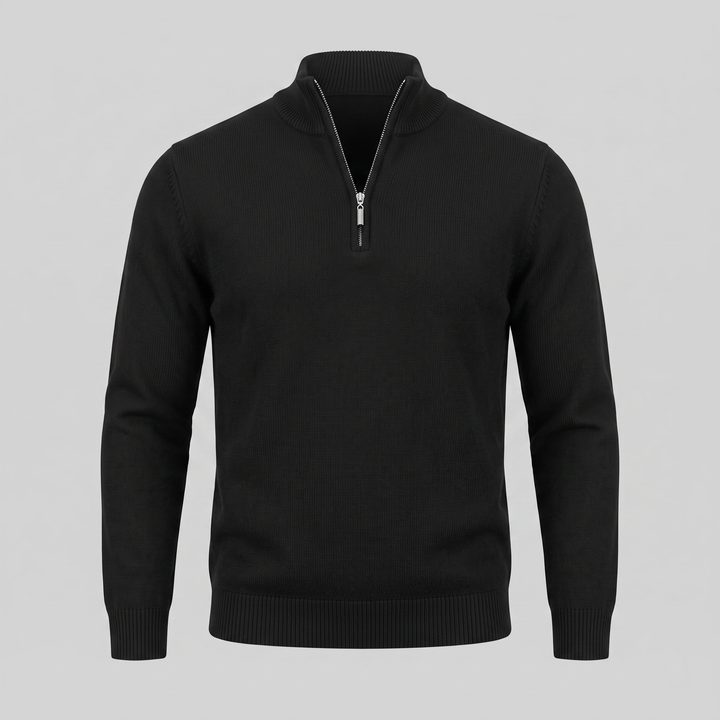 Kellan | Sharp Slim Fit Half-Zip Knit Sweater
