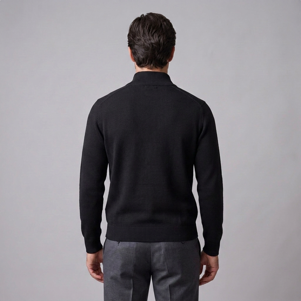 Kellan | Sharp Slim Fit Half-Zip Knit Sweater
