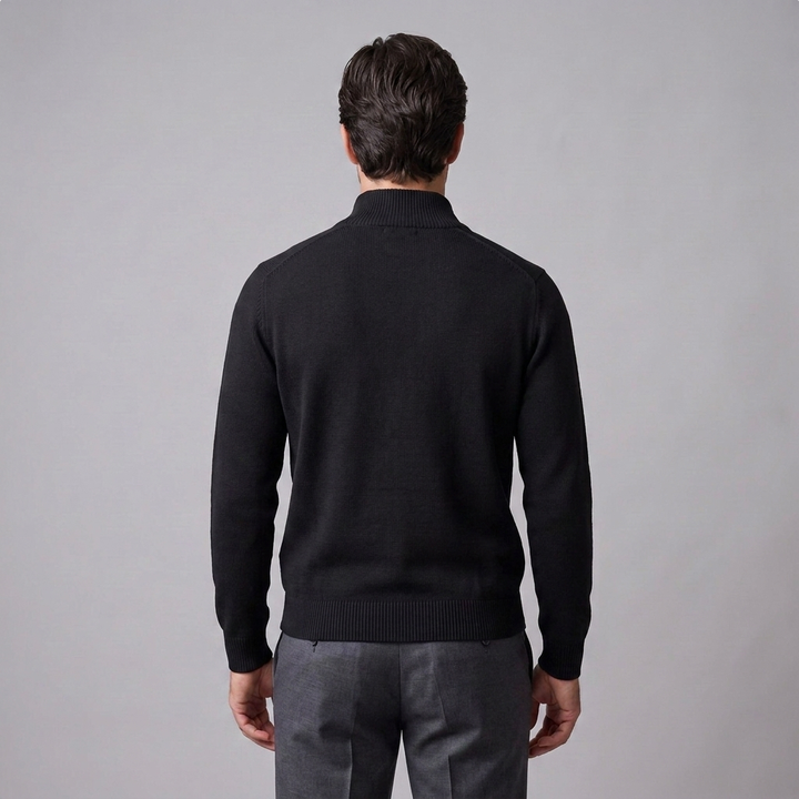 Kellan | Sharp Slim Fit Half-Zip Knit Sweater