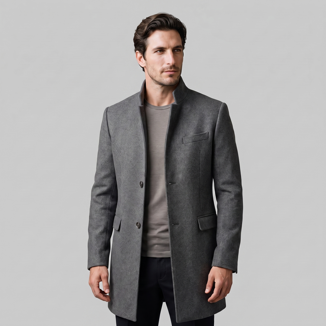 Jethro | Elegant Long Overcoat for Men
