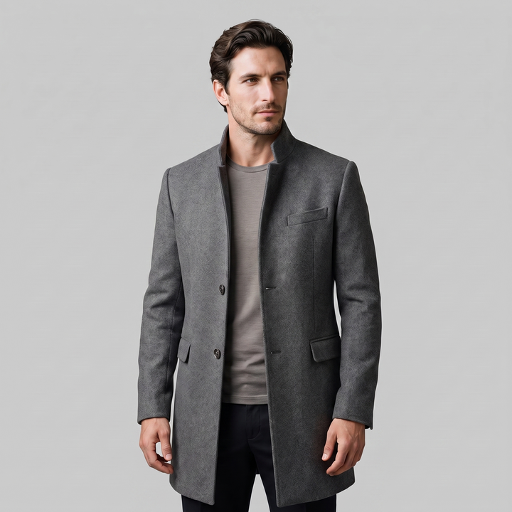 Jethro | Elegant Long Overcoat for Men