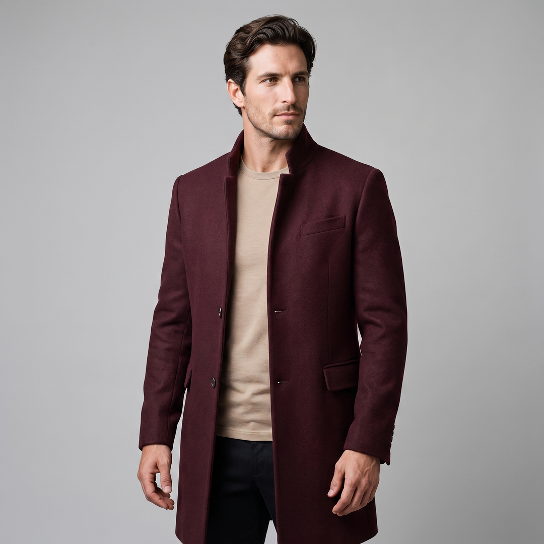 Jethro | Elegant Long Overcoat for Men
