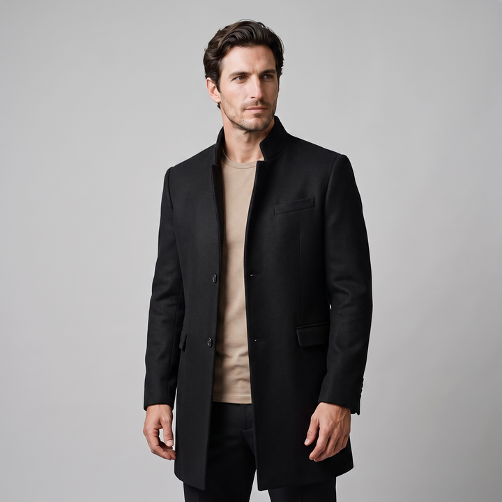 Jethro | Elegant Long Overcoat for Men
