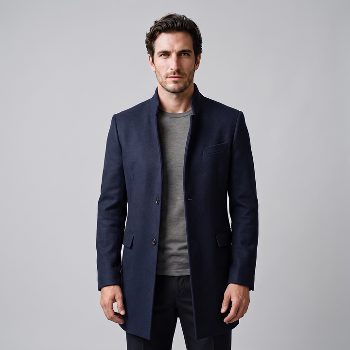 Jethro | Elegant Long Overcoat for Men