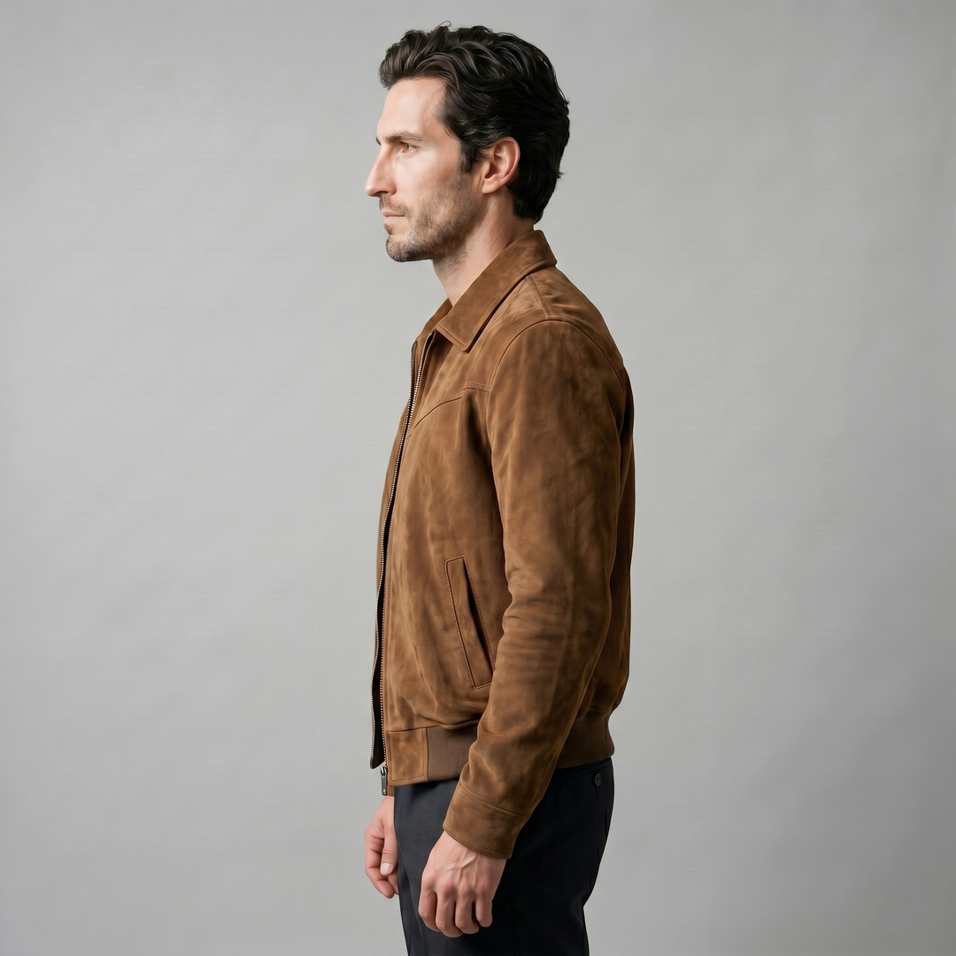 Felix | Classic Suede Bomber Jacket for Men