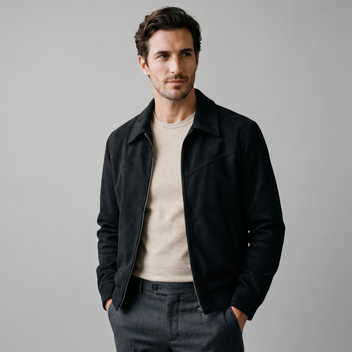Felix | Classic Suede Bomber Jacket for Men