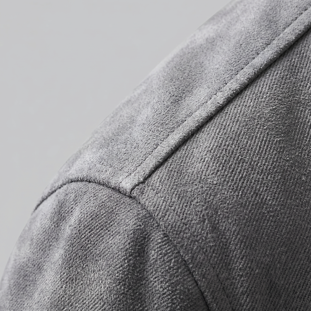 Reid | Classic Suede Jacket with Zip Collar