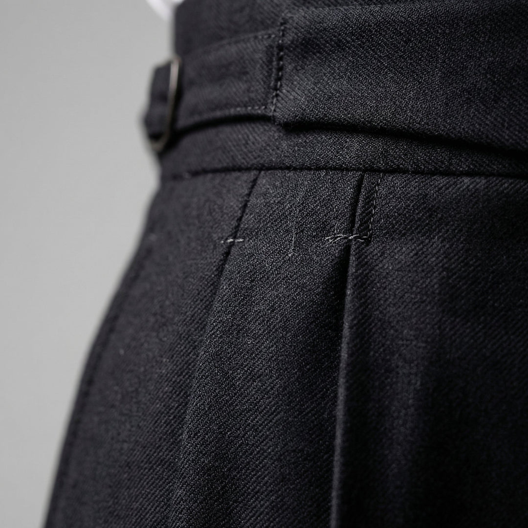 Men's Straight Leg Pleated Smart Trousers