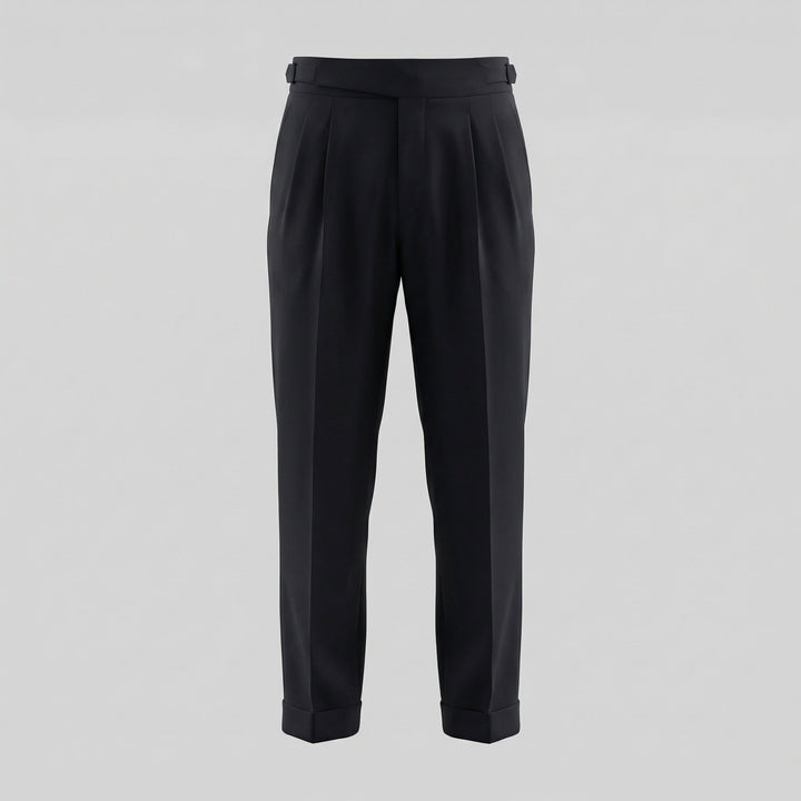 Men's Straight Leg Pleated Smart Trousers