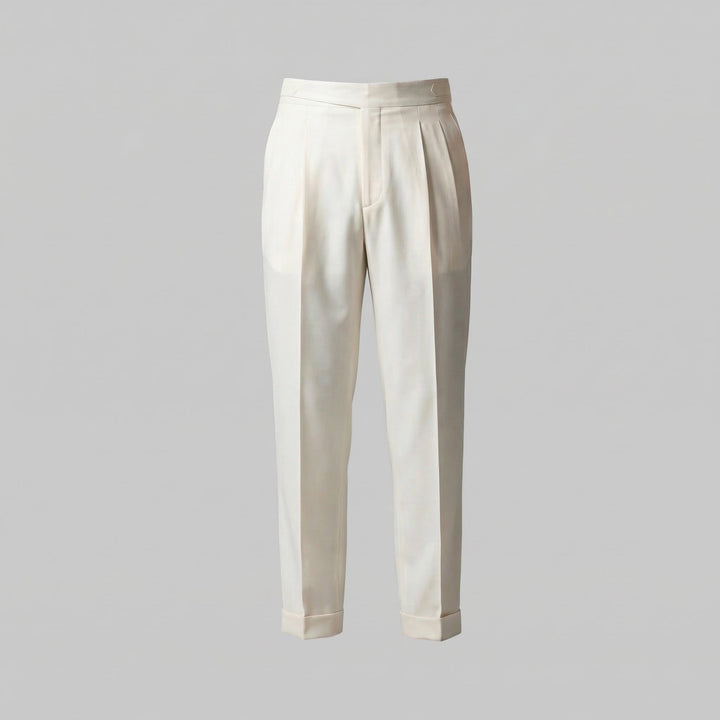 Men's Straight Leg Pleated Smart Trousers
