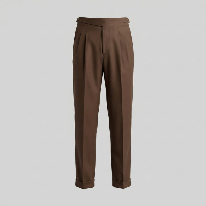 Men's Straight Leg Pleated Smart Trousers