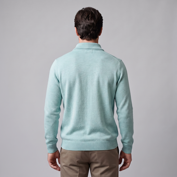 Maddox | Relaxed Textured Quarter-Zip Sweater for Men