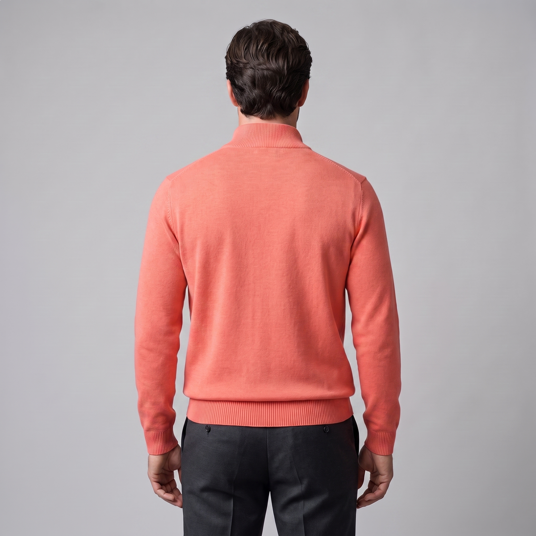 Maddox | Relaxed Textured Quarter-Zip Sweater for Men