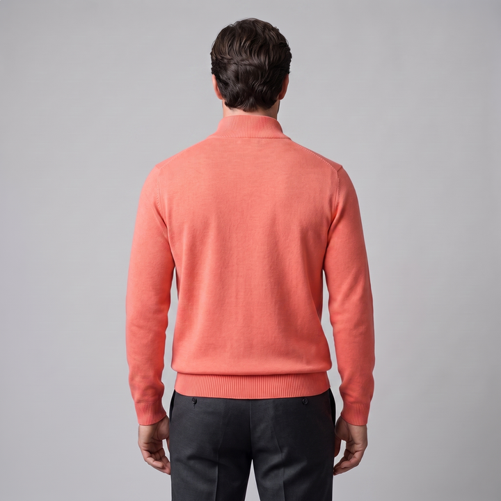 Maddox | Relaxed Textured Quarter-Zip Sweater for Men