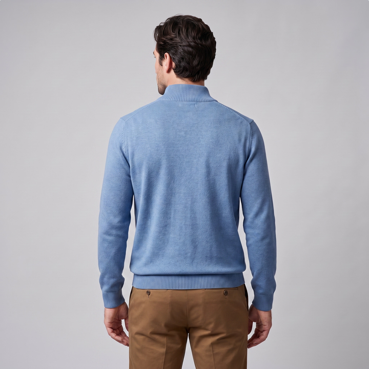 Maddox | Relaxed Textured Quarter-Zip Sweater for Men
