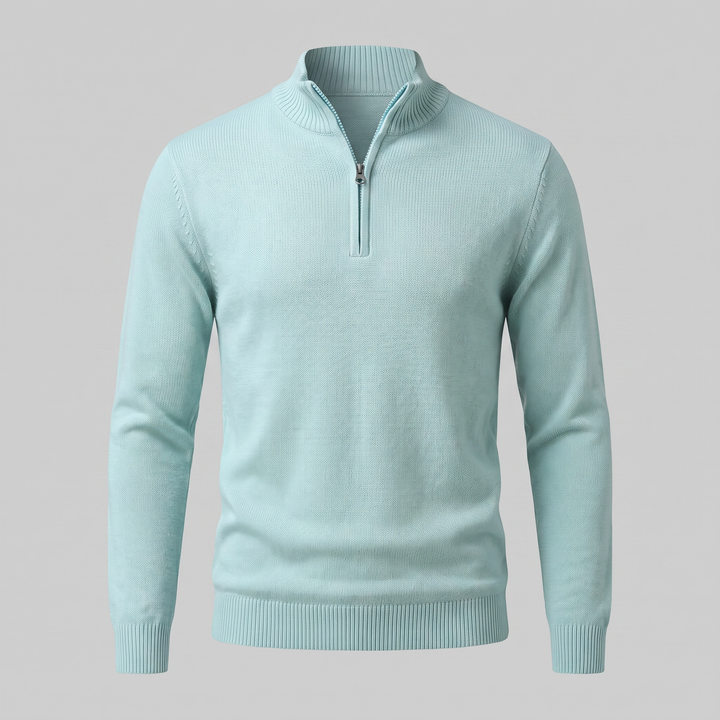 Maddox | Relaxed Textured Quarter-Zip Sweater for Men