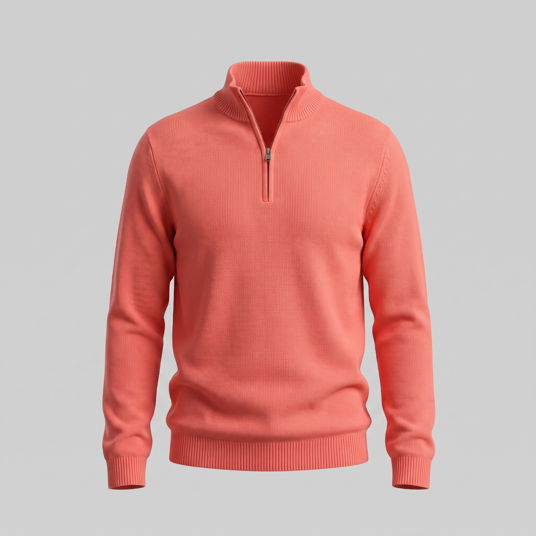 Maddox | Relaxed Textured Quarter-Zip Sweater for Men