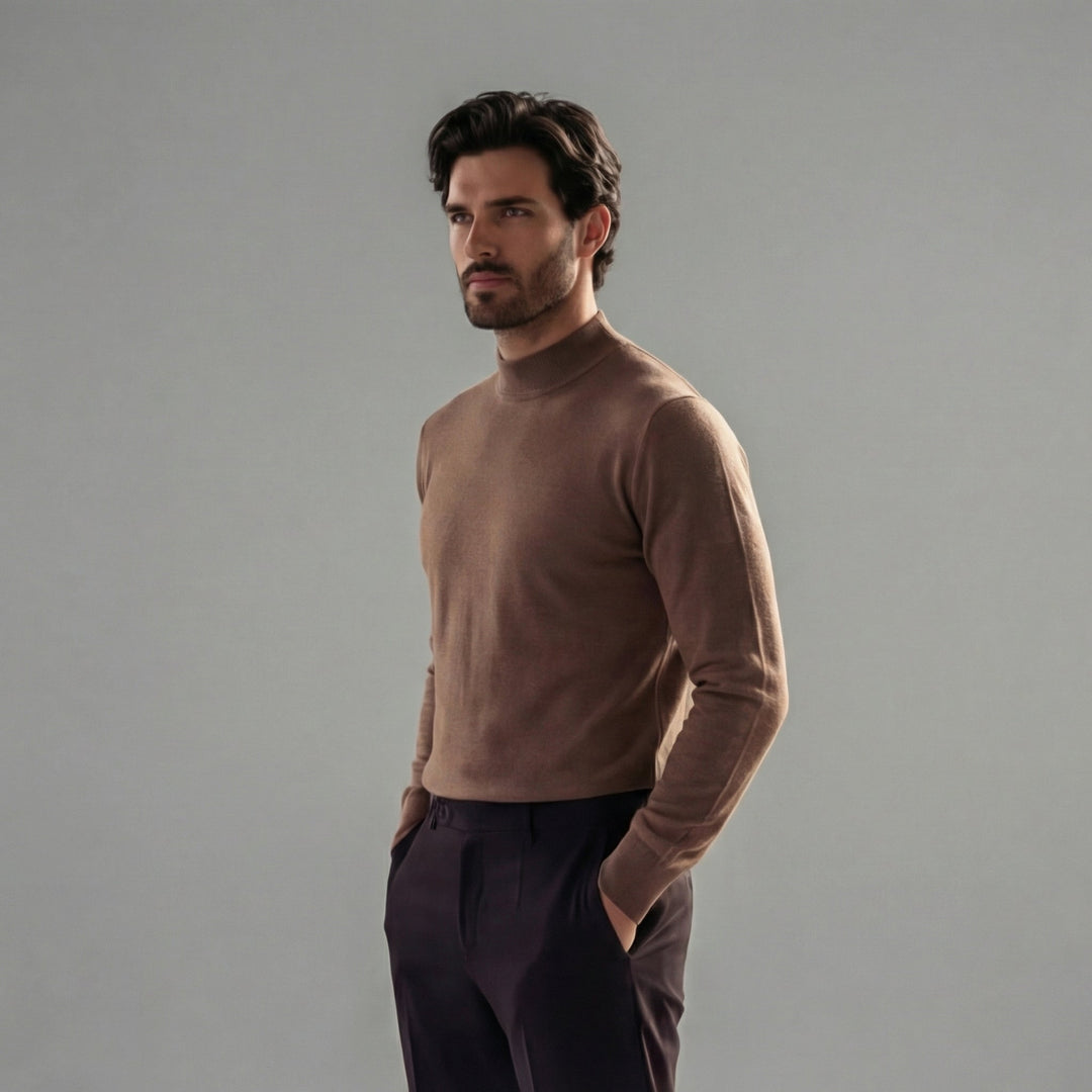 Mercer | Elegant Roll Neck Jumper for Men