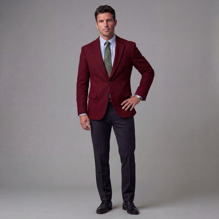 Leo | Vintage Check Blazer with Classic Tailoring for Men