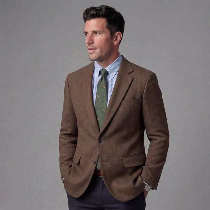 Leo | Vintage Check Blazer with Classic Tailoring for Men