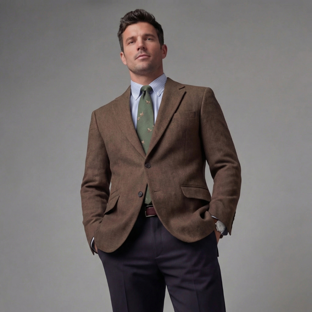Leo | Vintage Check Blazer with Classic Tailoring for Men