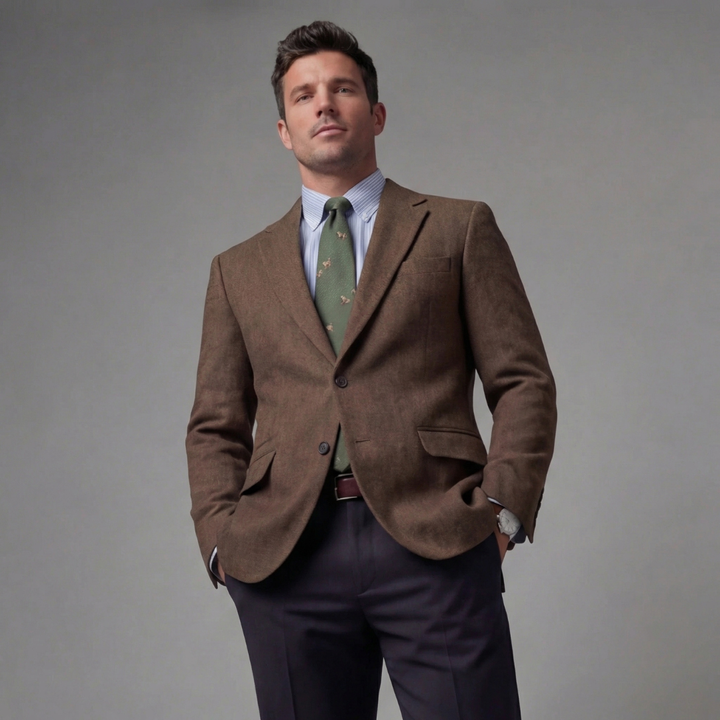 Leo | Vintage Check Blazer with Classic Tailoring for Men