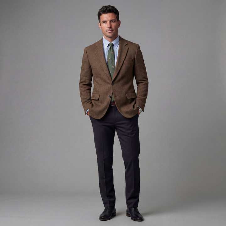 Leo | Vintage Check Blazer with Classic Tailoring for Men