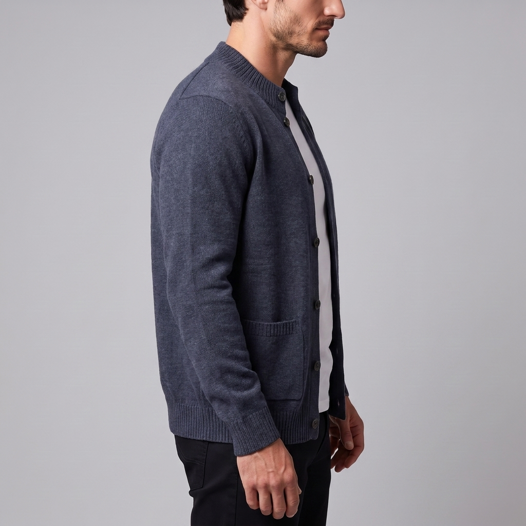 Theo | Refined Wool Button-Front Cardigan